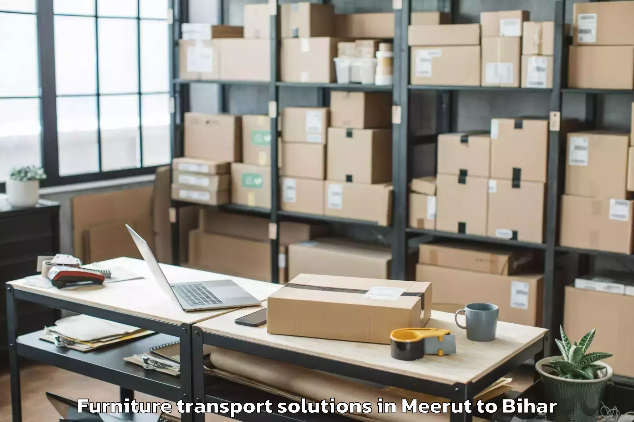 Book Meerut to Haspura Furniture Transport Solutions Online